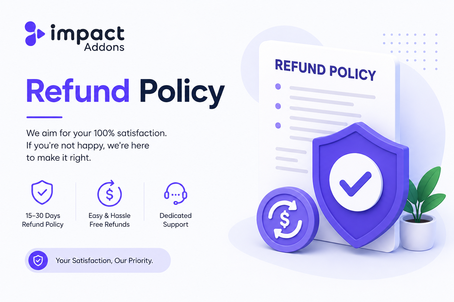 Impact Addons Refund Policy