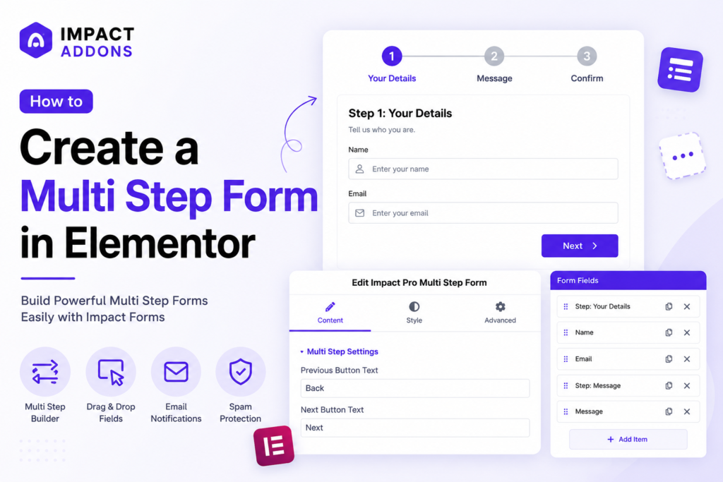 Create Multi Step Form in Elementor